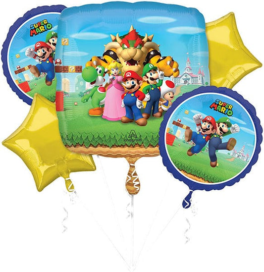 Super Mario Brothers Balloon Bouquet 5ct