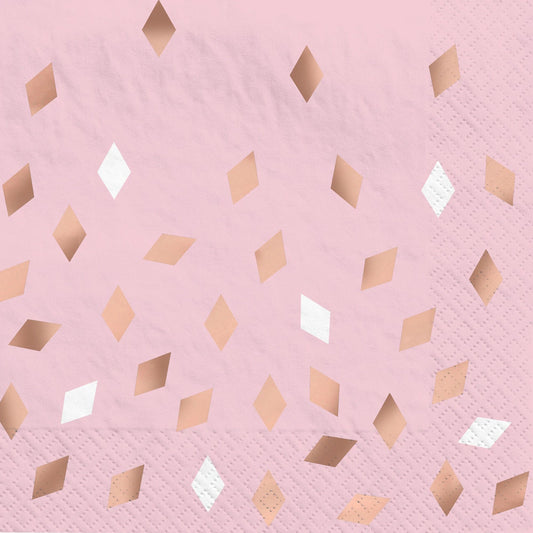 Blush Birthday Hot-Stamped Luncheon Napkin 16 Ct