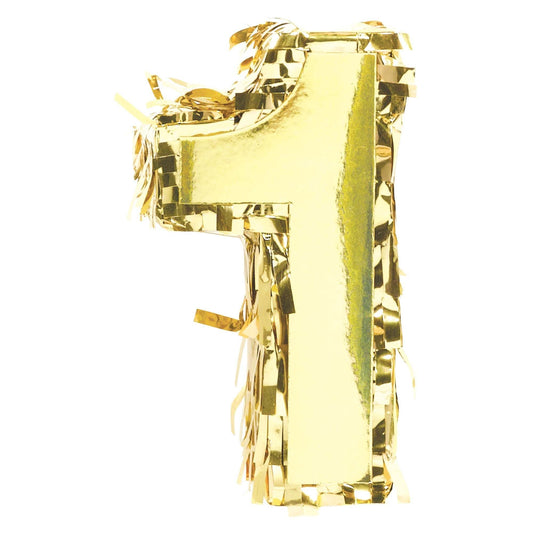 Foil Number #1 Mini Gold Pinata
