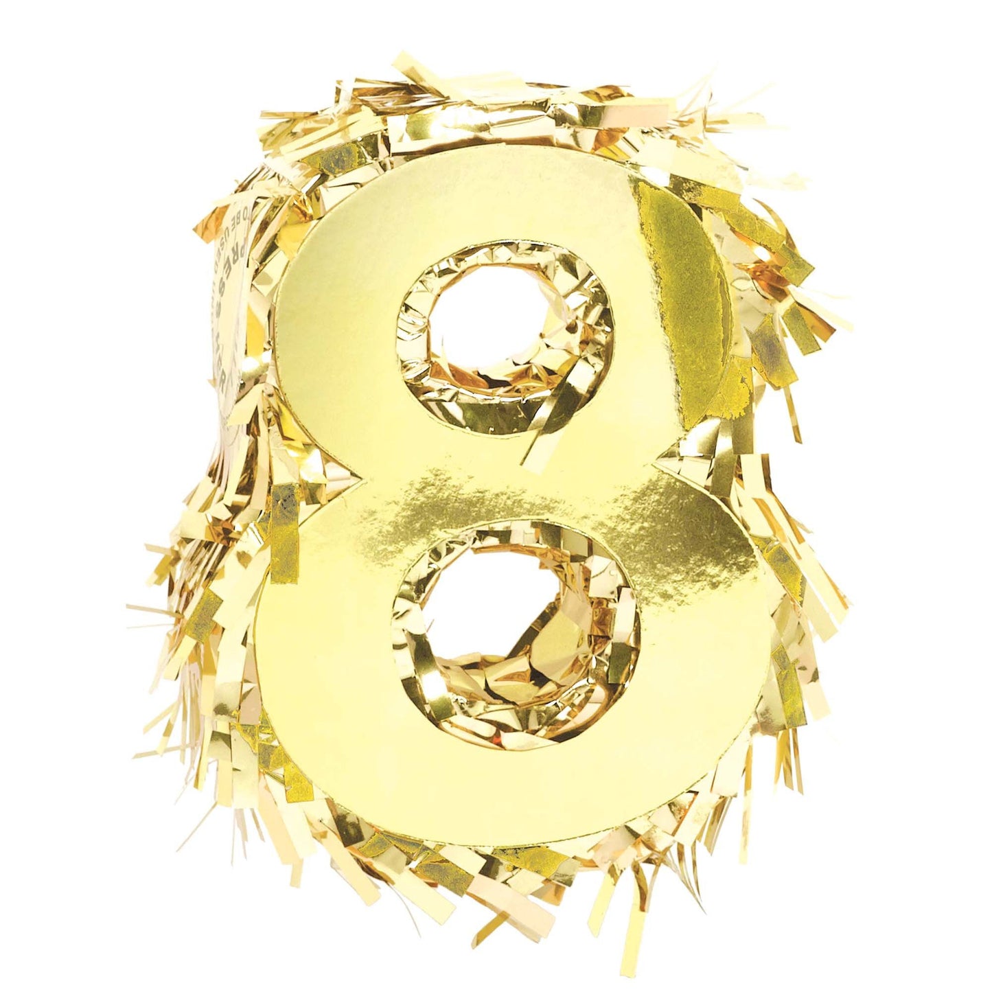 Foil Number #8 Mini Gold Pinata