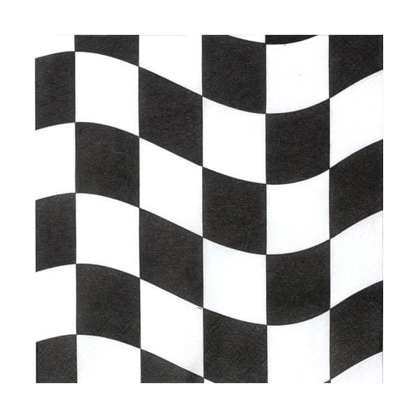 Black & White Check Beverage Napkins 16ct