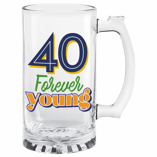 Tankard 40th Birthday 15oz Glass