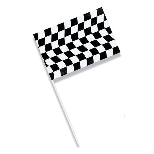 Black & White Check 48in x 33in Jumbo Plastic Flag