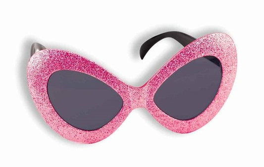 60's MOD Glitter Magenta Glasses