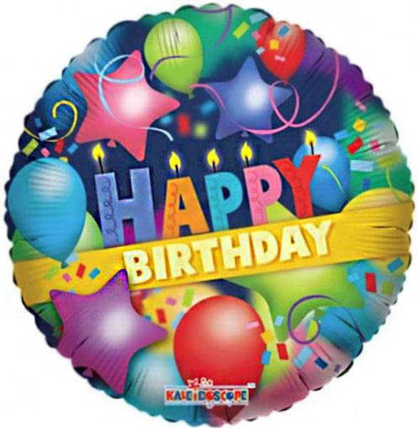 Birthday Party 36in Metallic Balloon