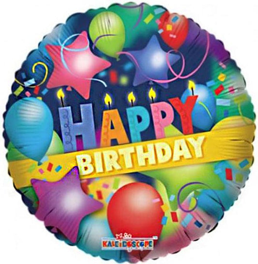 Birthday Party 36in Metallic Balloon