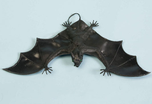 Realistic Looking Black Rubber Bat 9in
