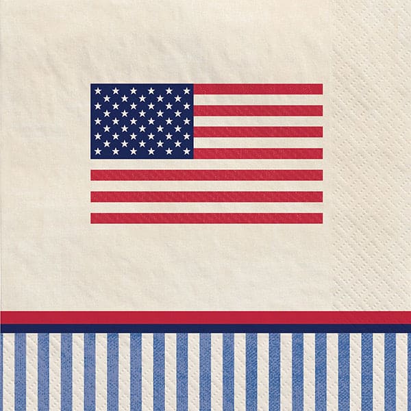 Americana Stripe Luncheon Napkins 16ct