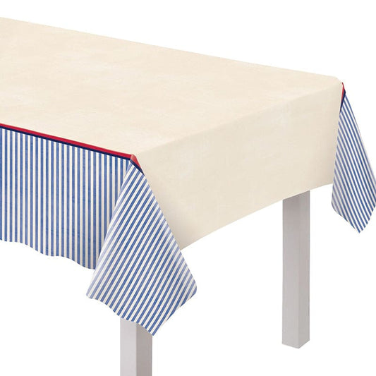 Americana Stripe 54 x 102in Plastic Table Cover