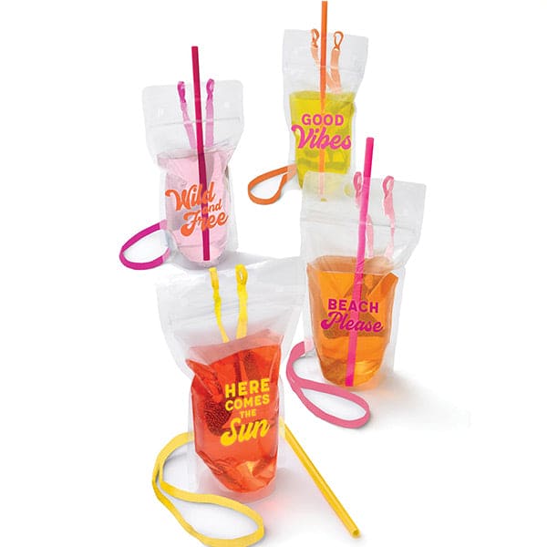 Throwback Summer Drinkware Pouches 12ct