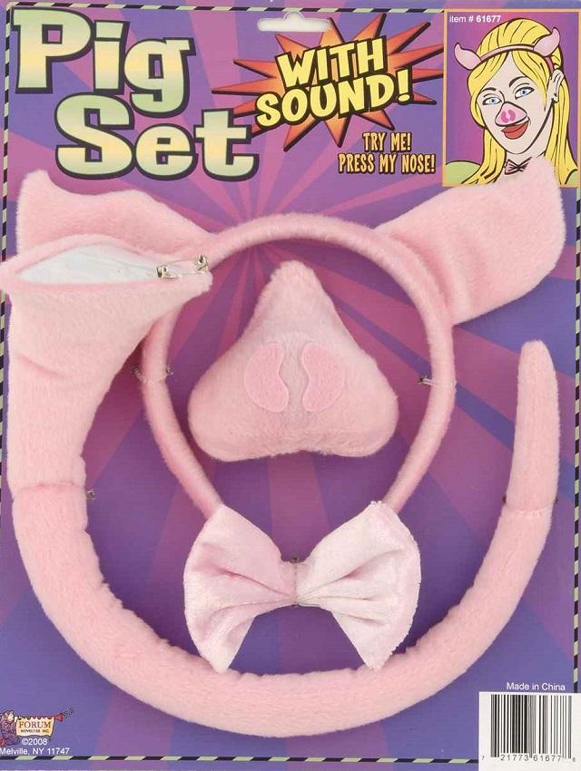 Pink Piggy Animal Sound Costume Kit