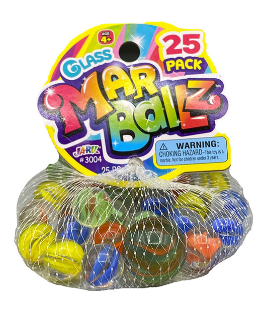 Glass Marbles Mar Ballz with shooter 1 Bag