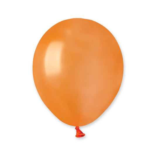 5" Latex Balloon Metallic Orange (100)