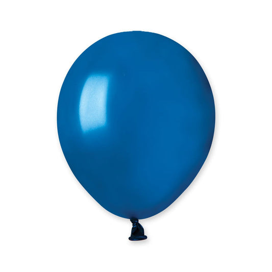 5" Latex Balloon Metallic Royal Blue (100)