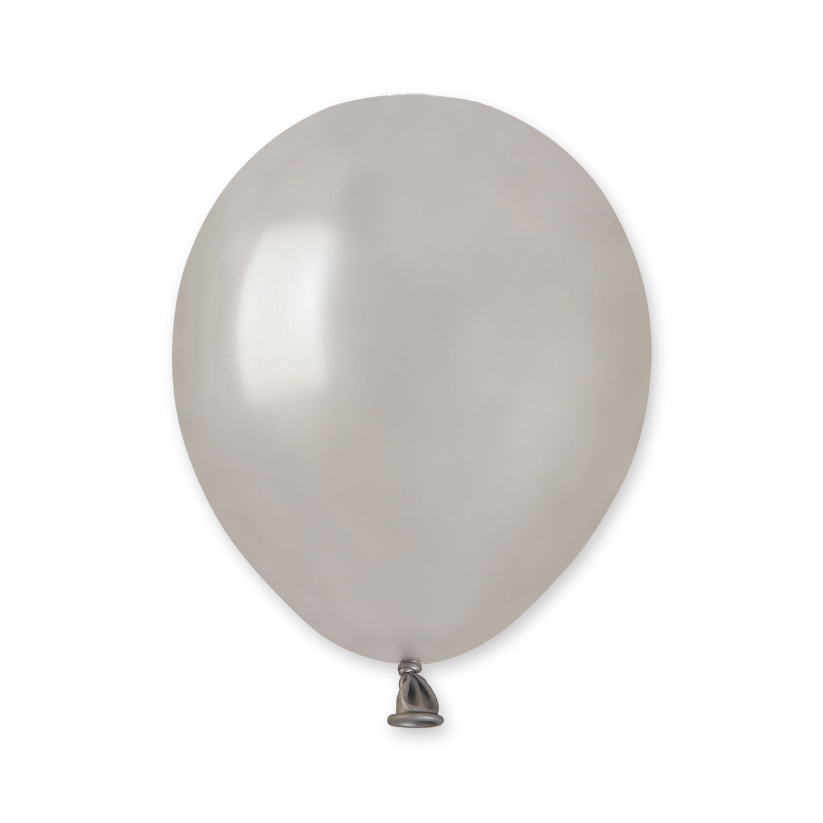 5" Latex Balloon Metallic Silver (100)