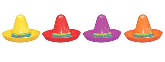 Fiesta Mini Plastic Sombreros 8 Ct