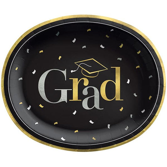 Class Dismissed 10 x 12in Oval Paper Platters 20ct