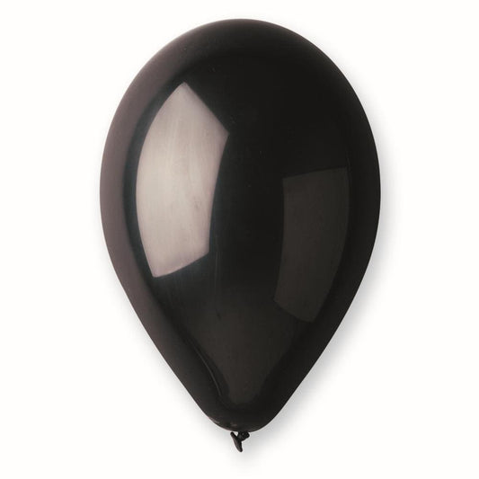 12" Latex Black Balloon 50 ct
