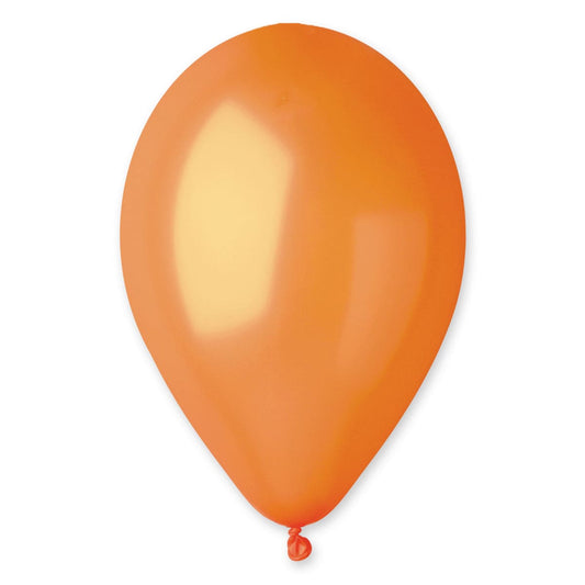 12" Latex Balloon Metallic Orange 50 ct
