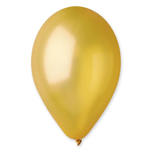 12" Latex Balloon Metallic Gold 50 ct