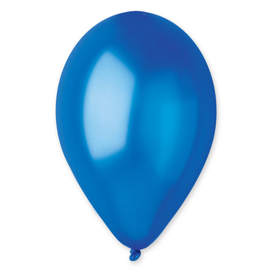 12" Latex Balloon Metallic Royal Blue 50 ct