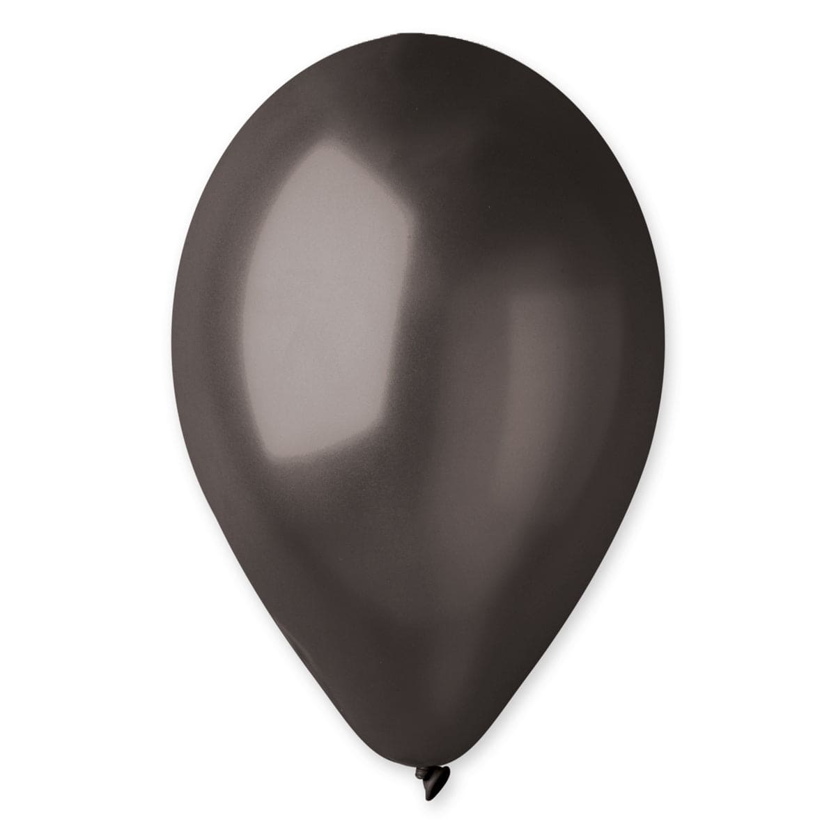 12" Latex Balloon Metallic Black 50 ct