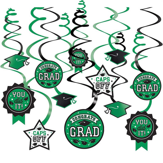 Grad Swirl Decoration  Value Pack - Green