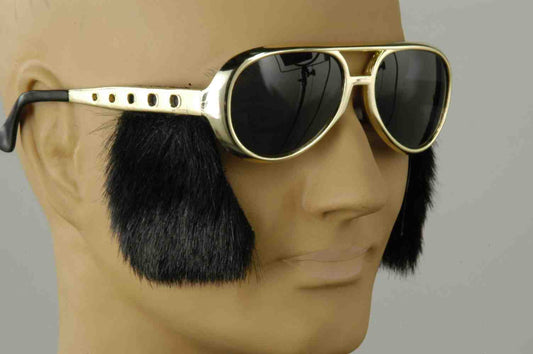Rock & Roll Glasses with Sideburns