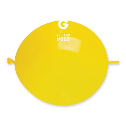 13" Latex Linking Balloon Yellow 50 ct