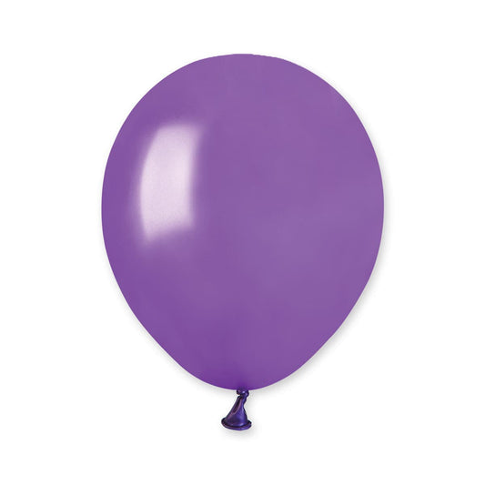 5" Latex Balloon Metallic Purple (100)