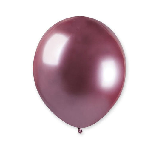 5" Shiny Latex Balloon Pink