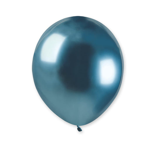 5" Shiny Latex Balloon Blue