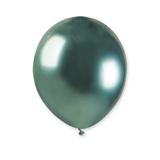 5" Shiny Latex Balloon Green