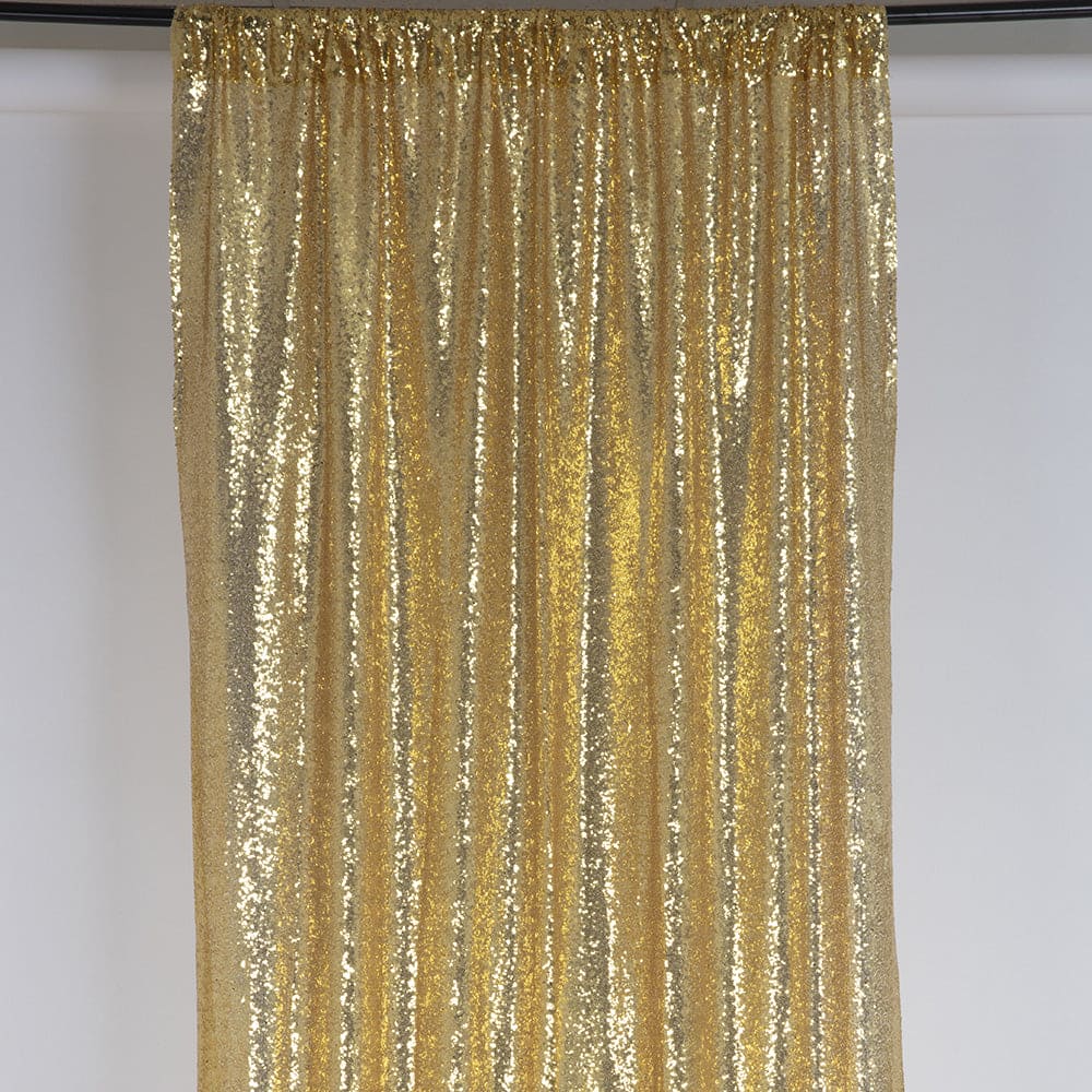 Sequin Backdrop Curtain Gold 5ft x 10ft