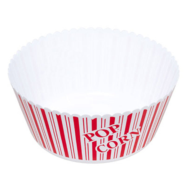 Round Scalloped Popcorn Plastic Bowl