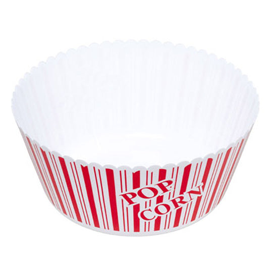 Round Scalloped Popcorn Plastic Bowl