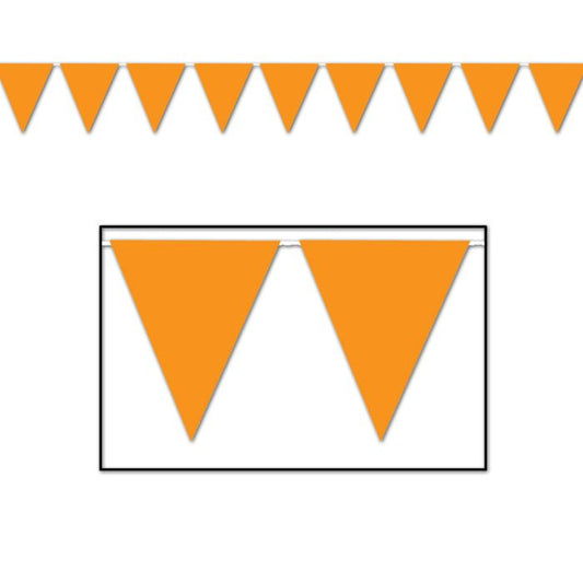 Orange Pennant Banner 12ft