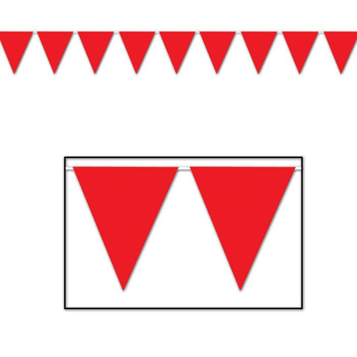 Red Pennant Banner 12ft