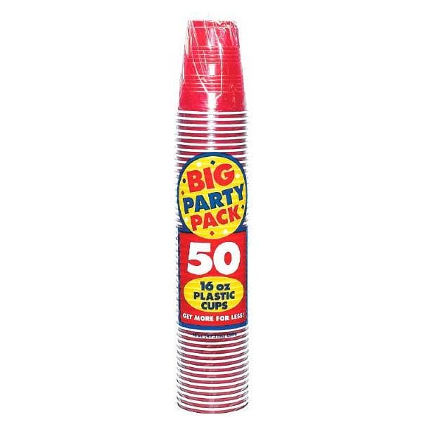 Big Party Pack Apple Red 18oz Plastic Cups