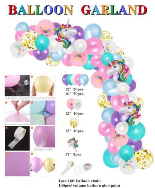 Balloon Garland Unicorn Kit 16ft