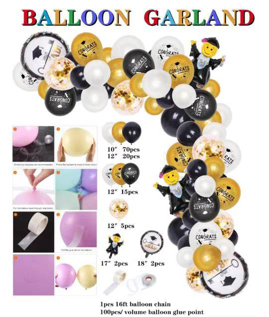 Balloon Garland Congrats Grad Kit 16ft