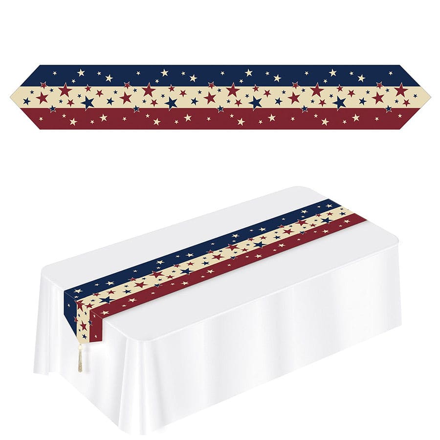 Printed Americana Table Runner 11in  x 6ft