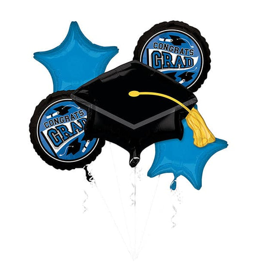 Congrats Grad Blue Graduation Balloon Bouquet