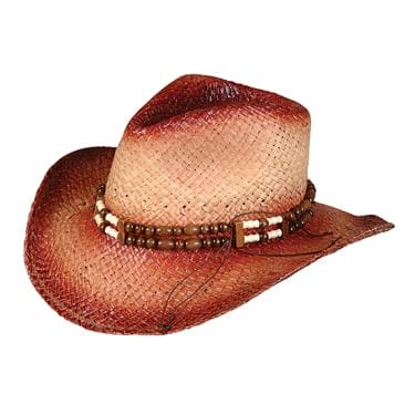 Cowboy Straw Hat with Bead Band
