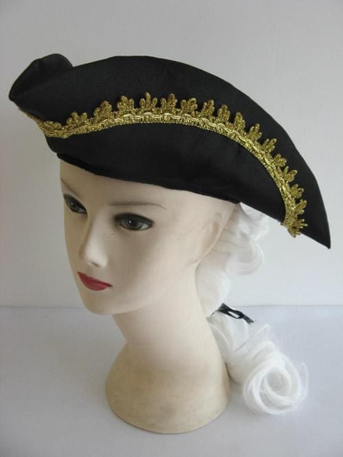 Adult Colonial Hat with Wig Set