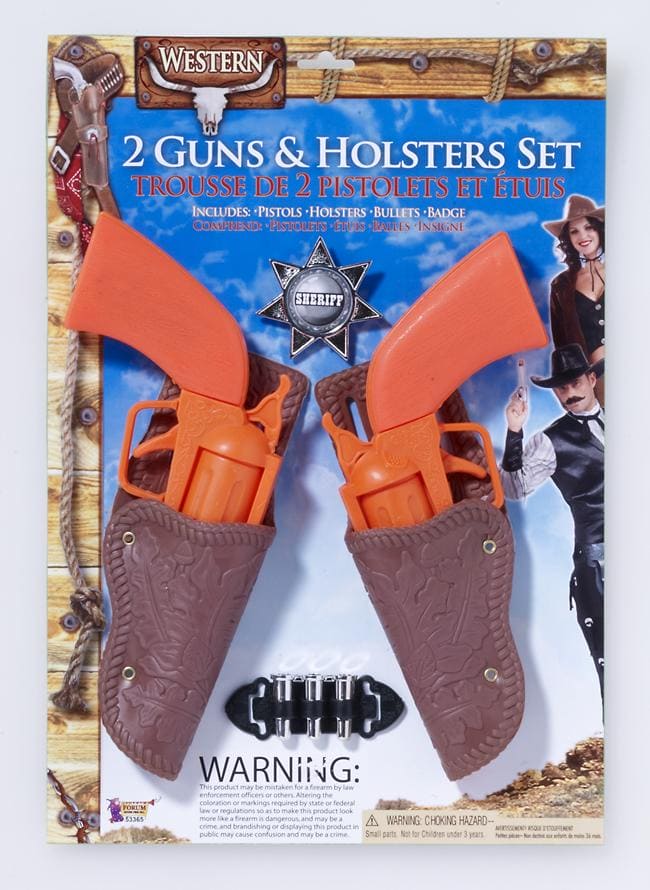 Western Style Plastic Guns and Holsters Child Set