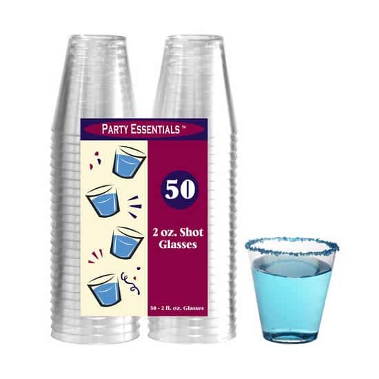 Clear Plastic Shot Glasses 2oz