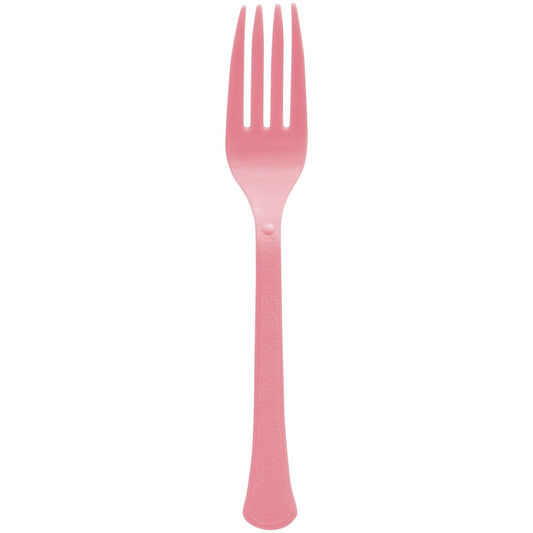 Boxed, Heavy Weight Forks - New Pink