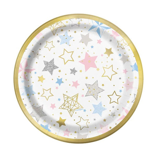 Twinkle Little Star 7in Round Luncheon Paper Plates