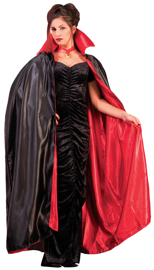 Satin Reversible Red/Black Cape